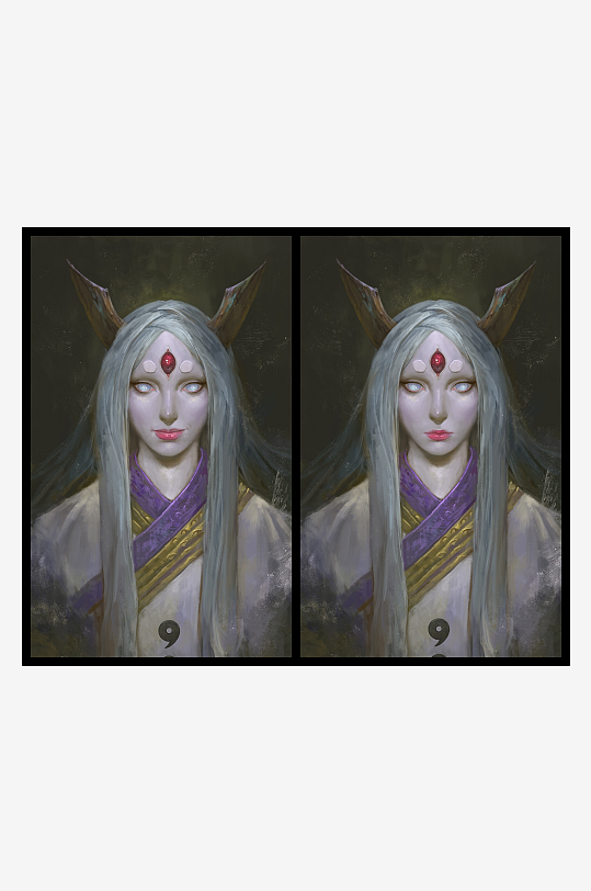 神秘异域人物肖像对比-众图网