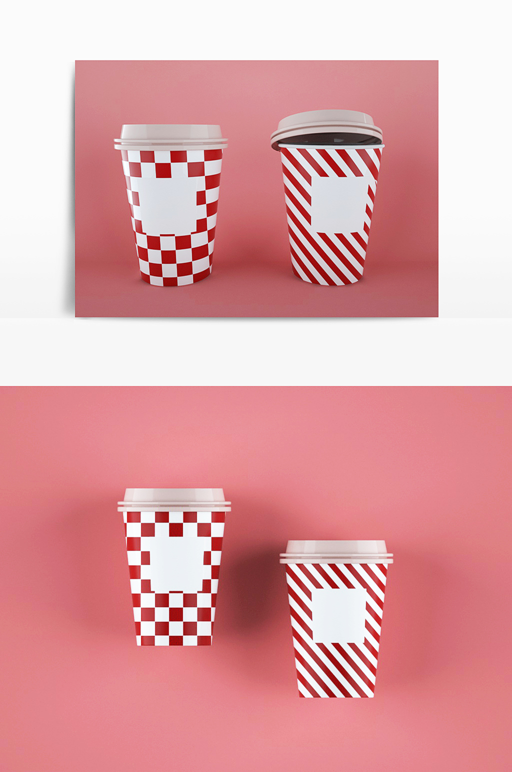 C4D奶茶纸杯样机素材