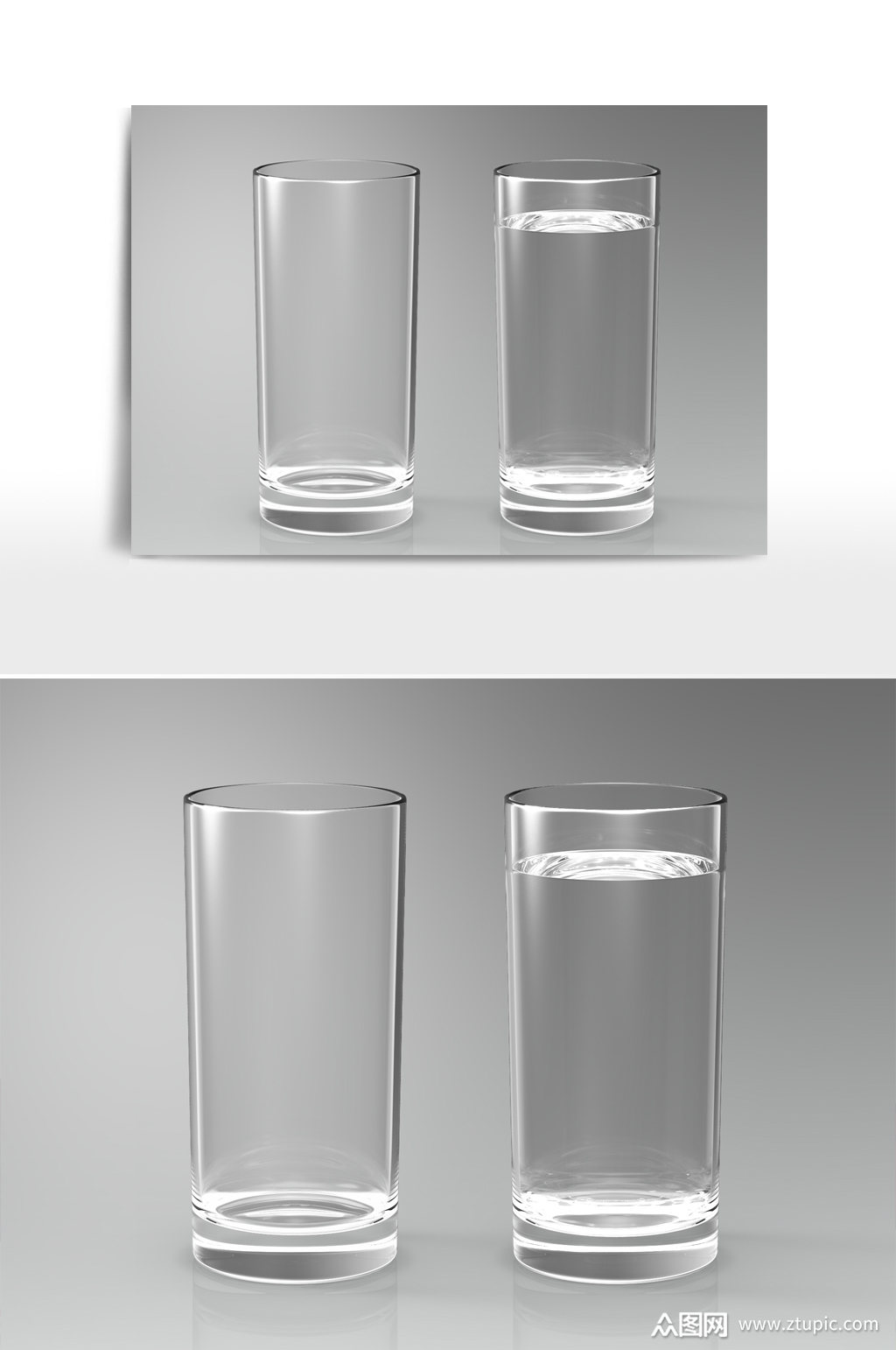透明水杯精致样机