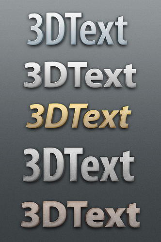 3D立体字PSD分层