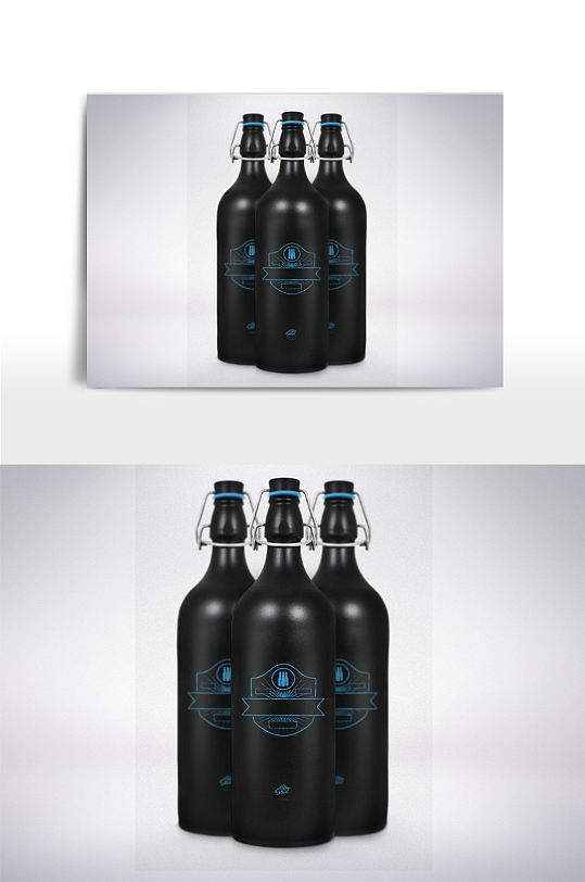 啤酒瓶贴样机图片-啤酒瓶贴样机设计素材-啤酒瓶贴样机模板下载
