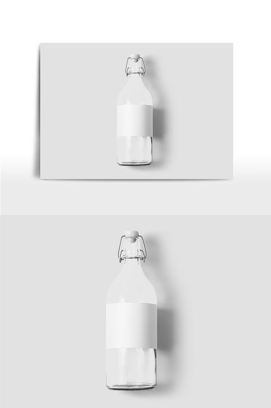 玻璃水瓶样机展示图
