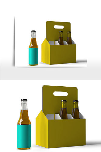 啤酒瓶包装样机标贴