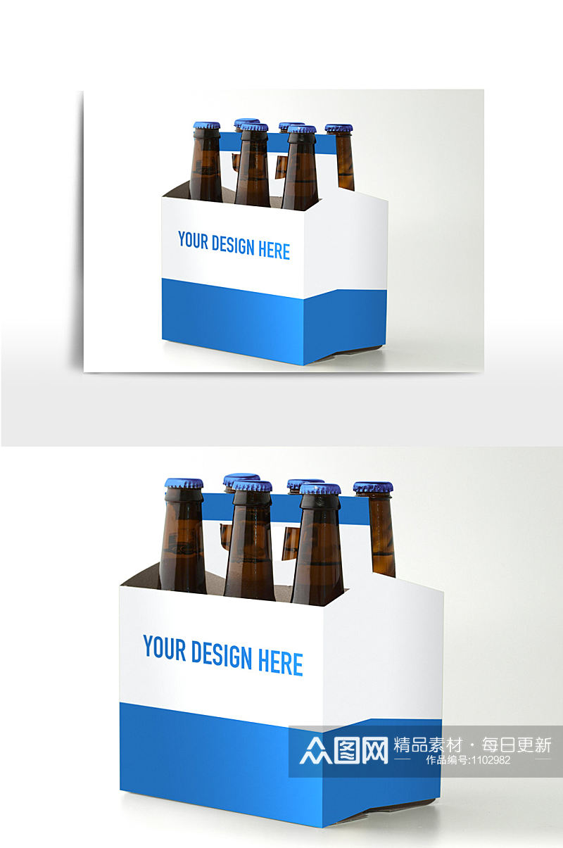 啤酒包装纸盒样机标贴素材