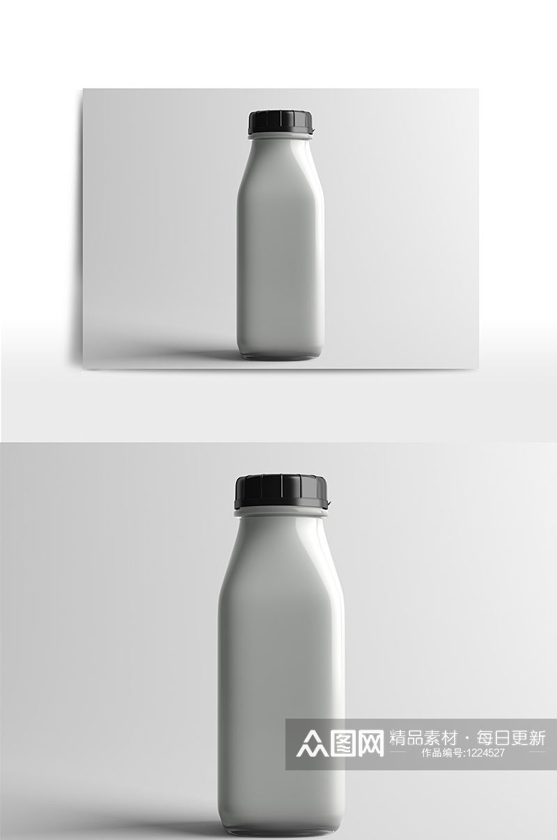 牛奶塑料瓶样机展示素材