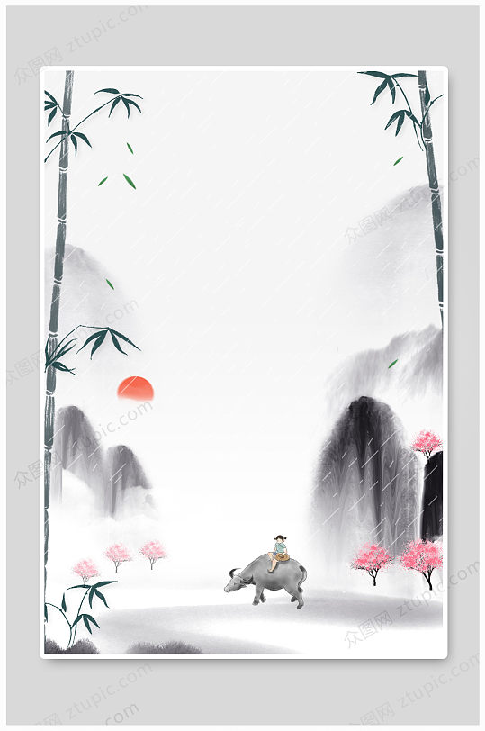 简约大方中国风背景