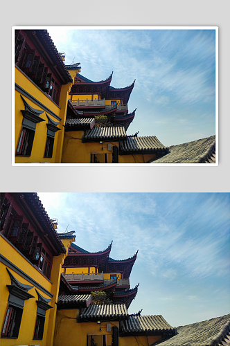 南京鸡鸣寺古建筑角楼特写摄影图
