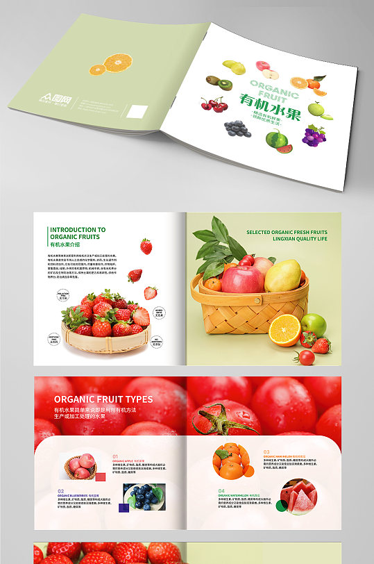 有机水果种植农产品宣传册农业画册