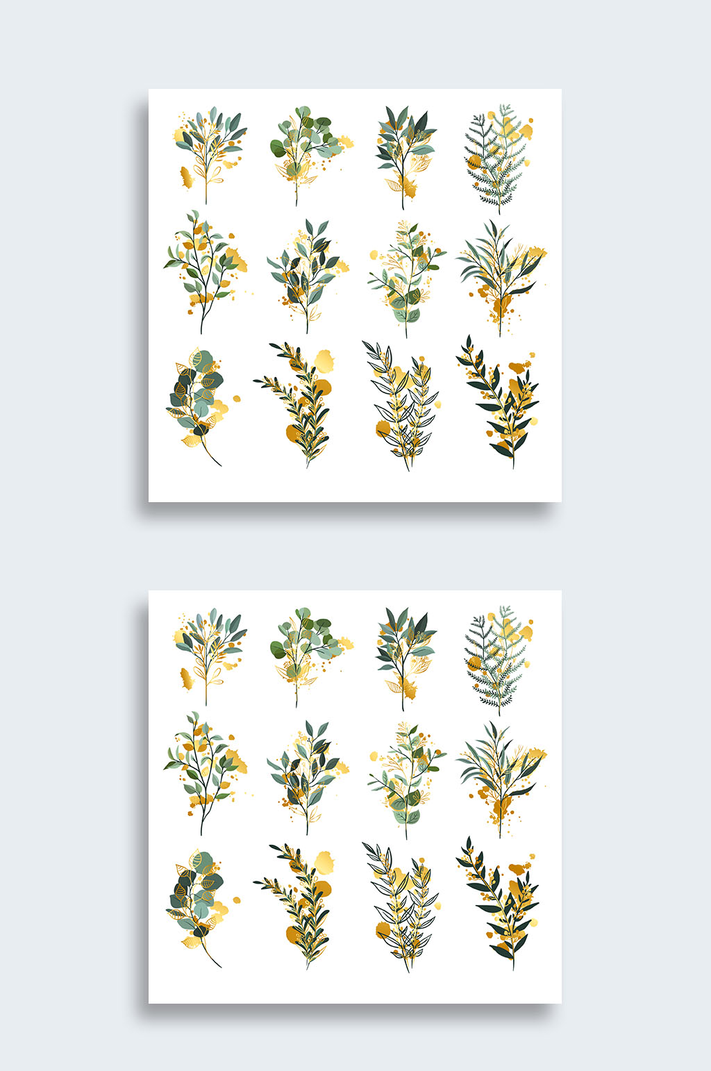 多款矢量花卉插画元素素材