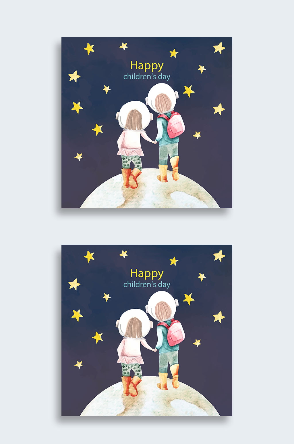 卡通矢量太空梦想插画素材