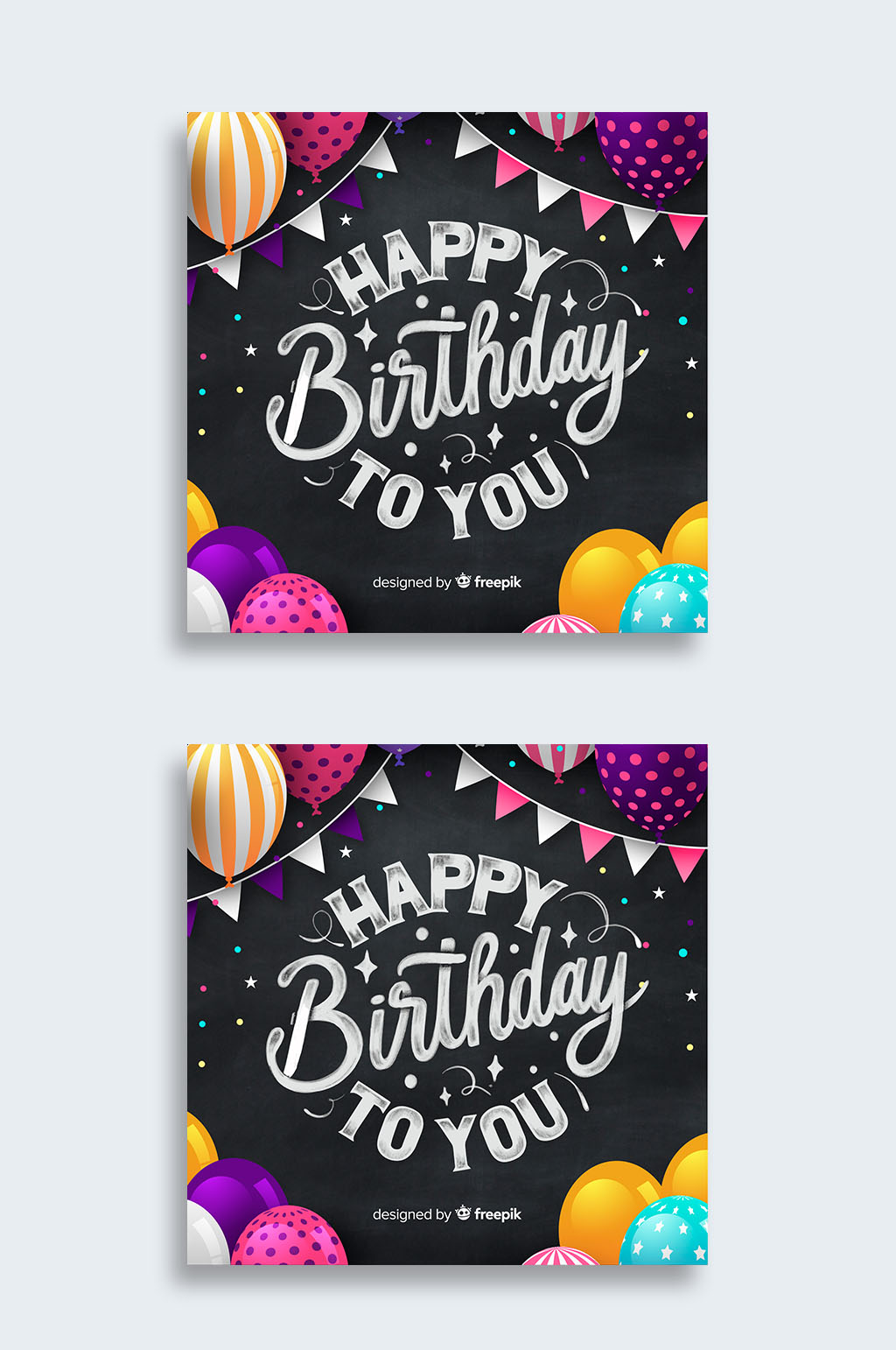 卡通黑色生日快乐插画素材