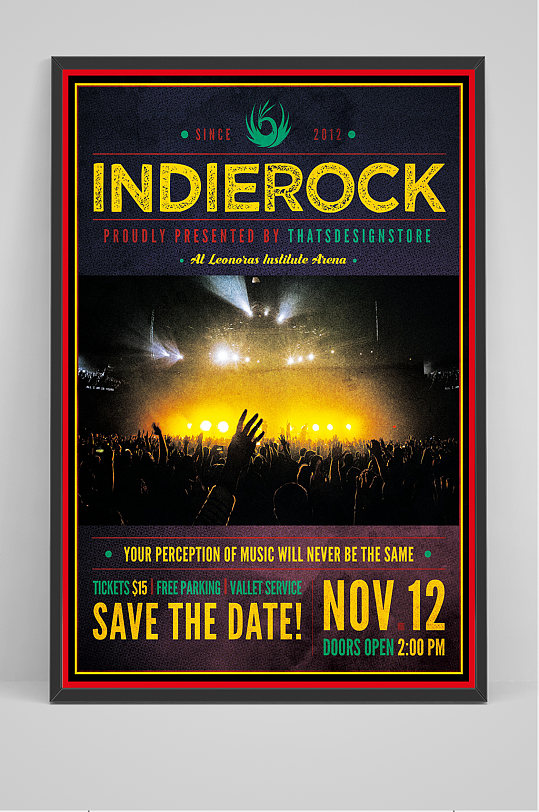 怀旧复古酒吧海报设计-众图网