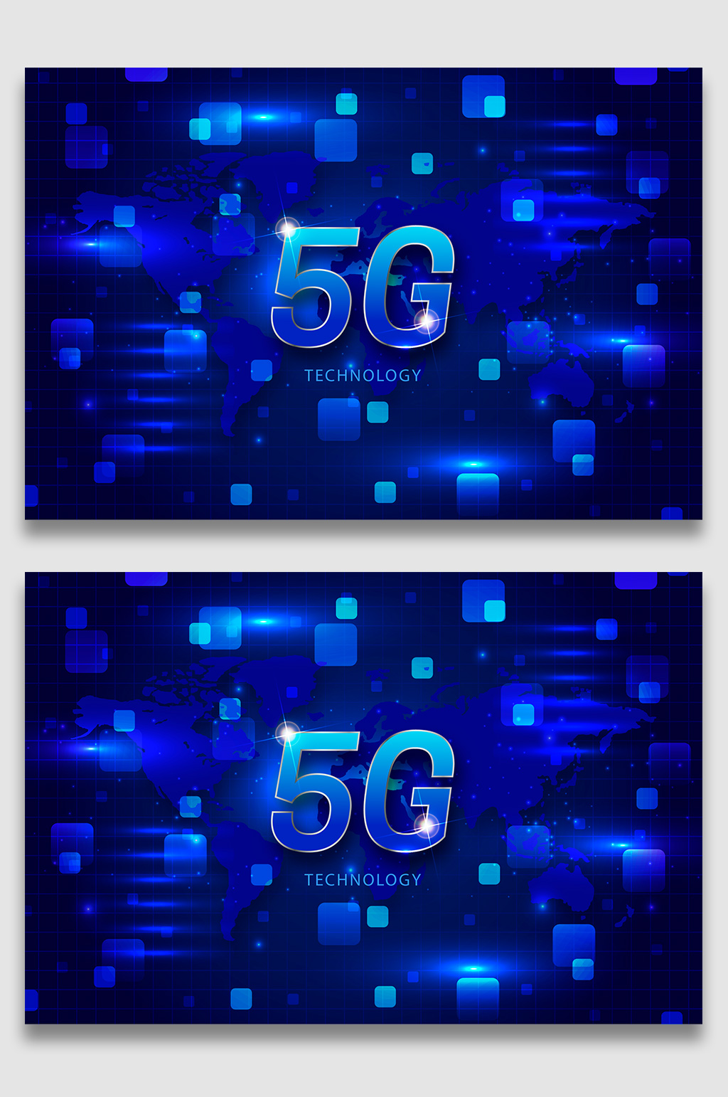 蓝色科技5G海报背景设计素材