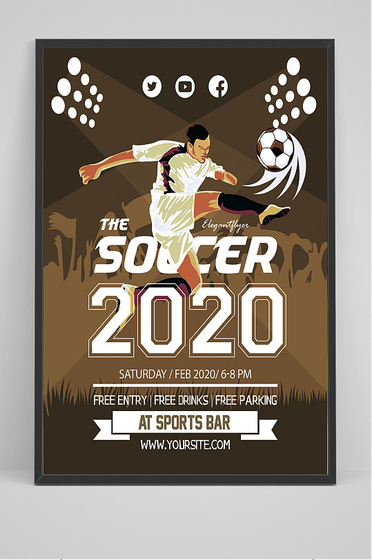 2020足球比赛海报设计-众图网