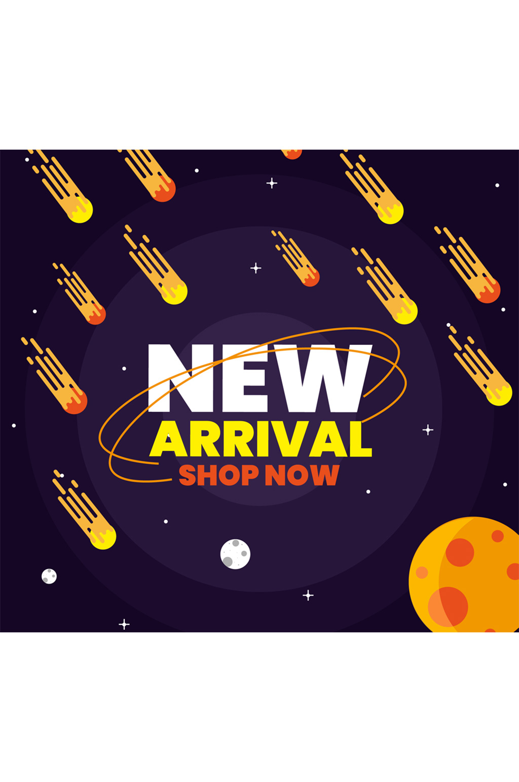 创意流星上新海报矢量素材素材