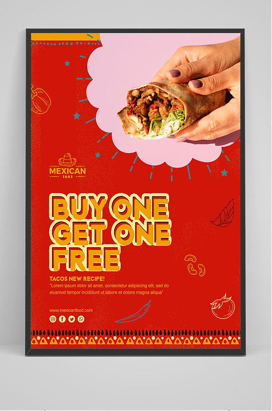 墨西哥鸡肉卷图片-墨西哥鸡肉卷素材下载-众图网