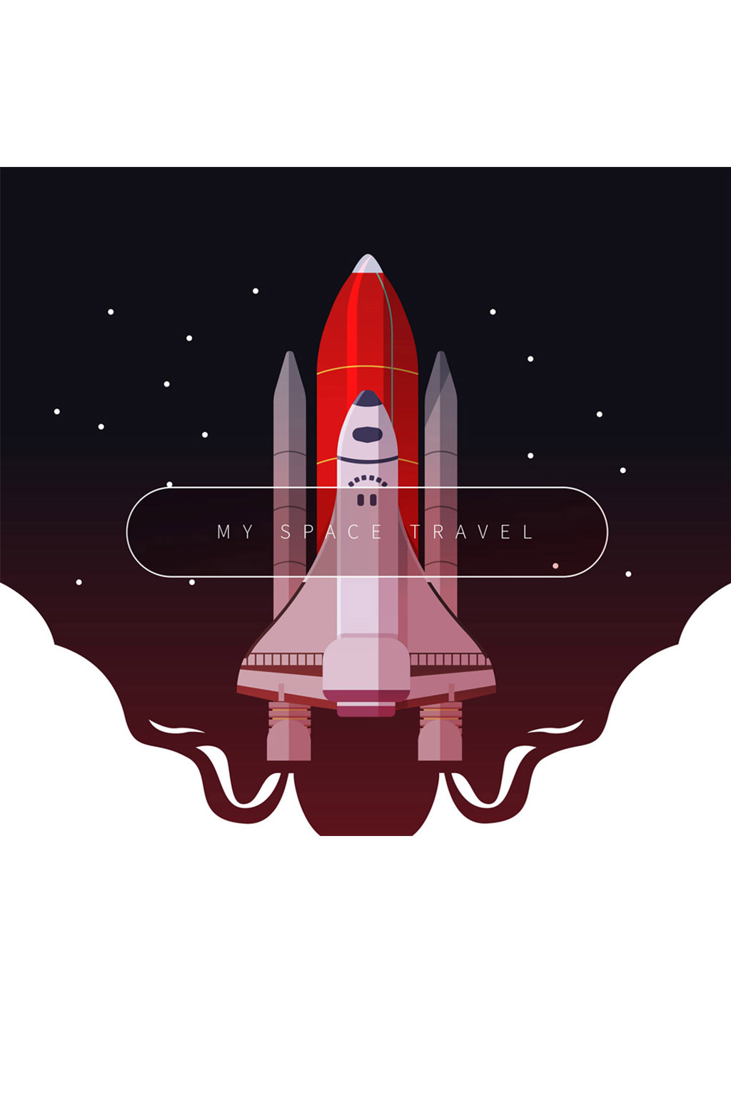 时尚宇宙飞船设计矢量素材素材