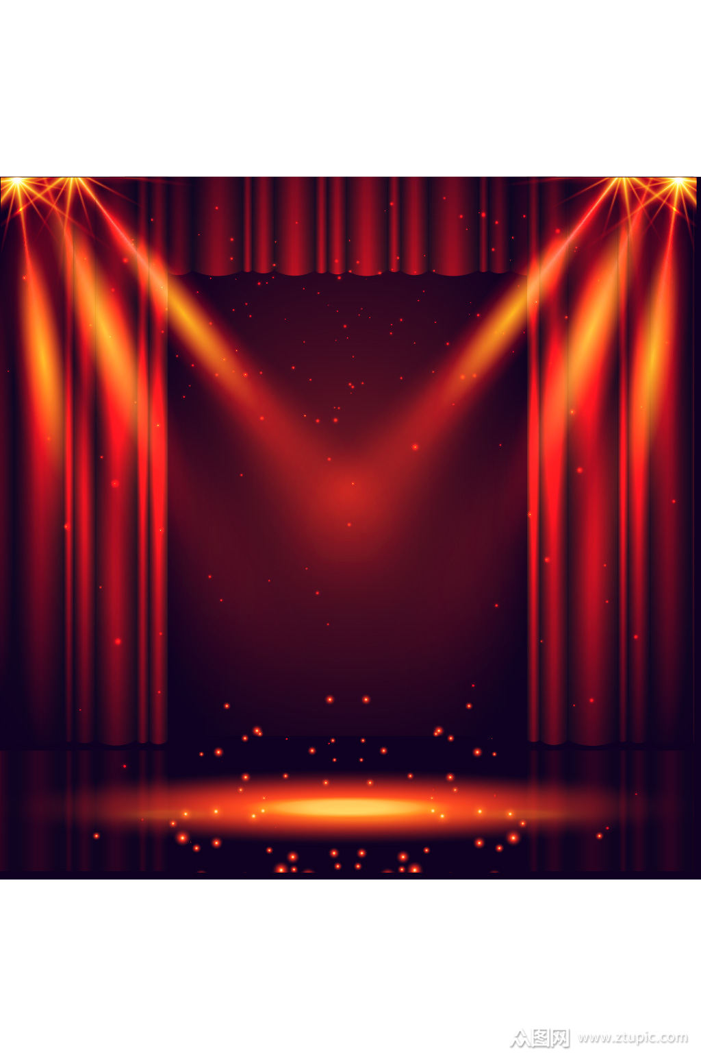 精品开幕矢量光束背景元素设计素材