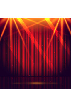 红色炫彩矢量舞台背景设计