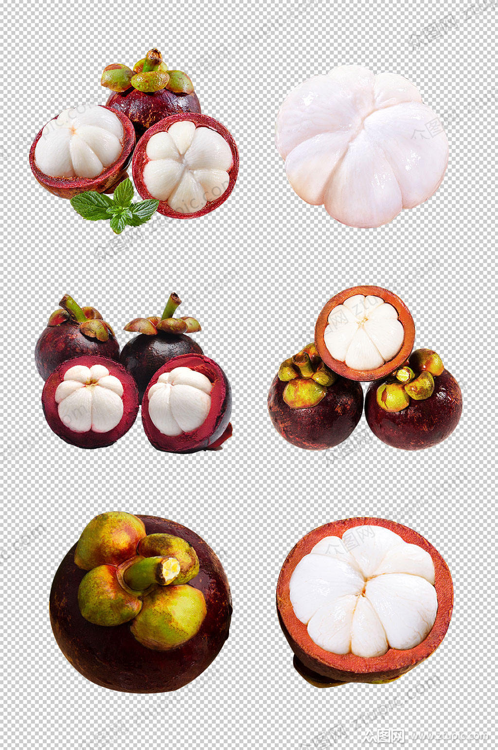 山竹素材热带夏季水果