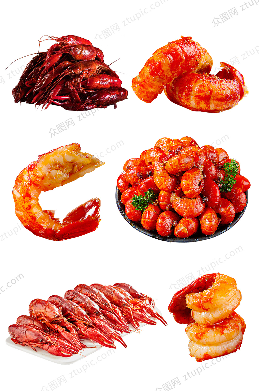 麻辣小龙虾虾肉素材素材