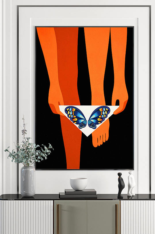 北欧爱马仕装饰画