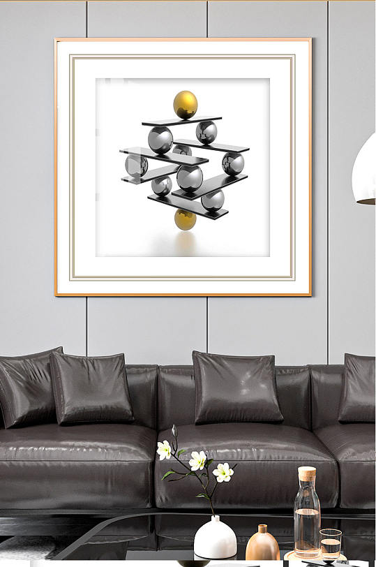 3D立体球装饰画-众图网