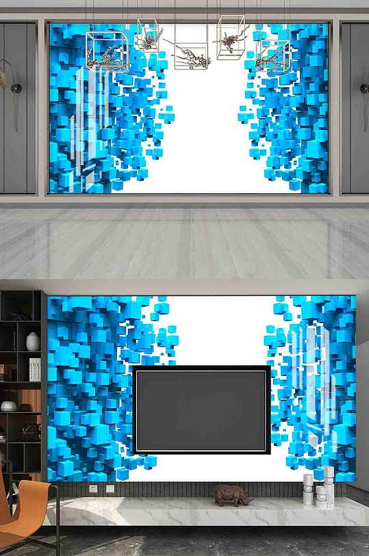 3D立体墙面背景墙合层-众图网