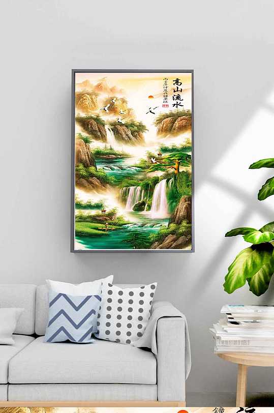 高山流水中式装饰画-众图网