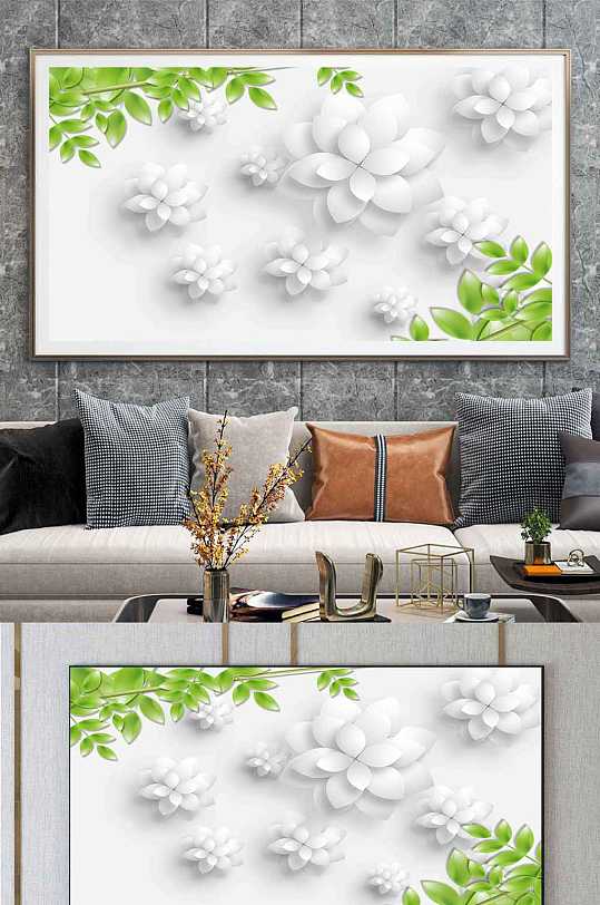 树叶花朵3D立体装饰画