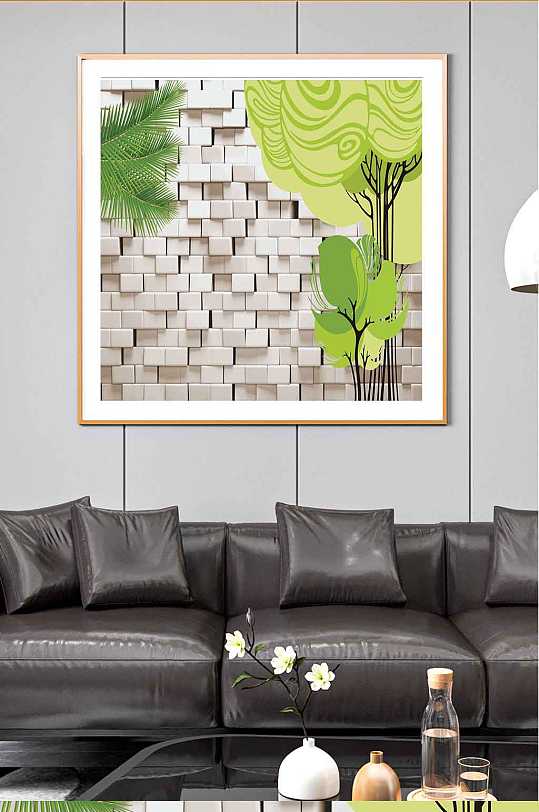 抽象树3d立体装饰画