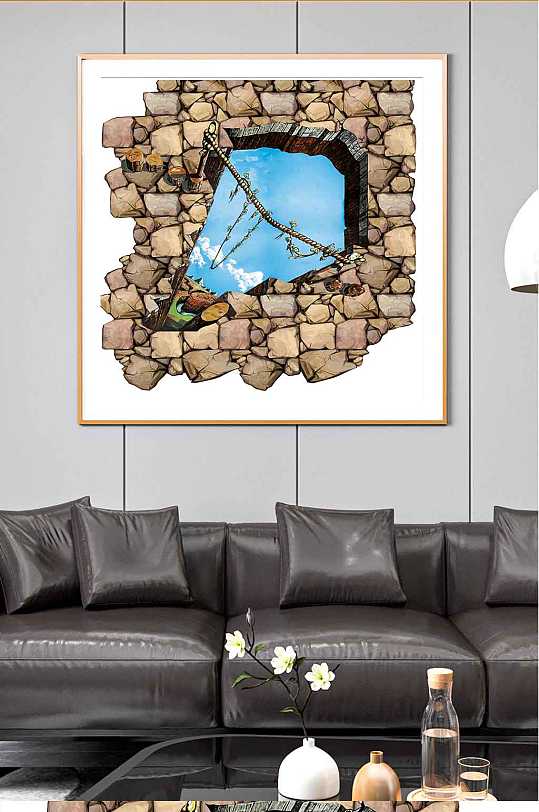 游戏3D立体装饰画-众图网