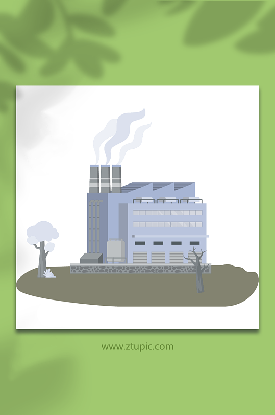 工厂污染环境治理矢量元素