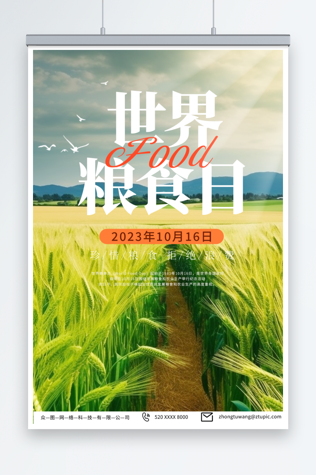 特色世界粮食日宣传海报素材