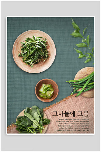 韩国生鲜蔬菜创意宣传海报