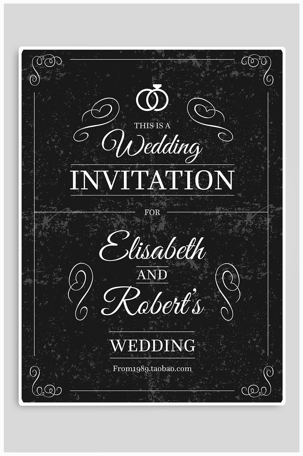 欧式花纹黑色复古大气矢量海报