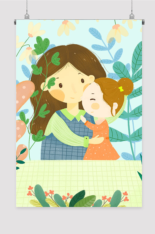 创意插画母亲节妈妈