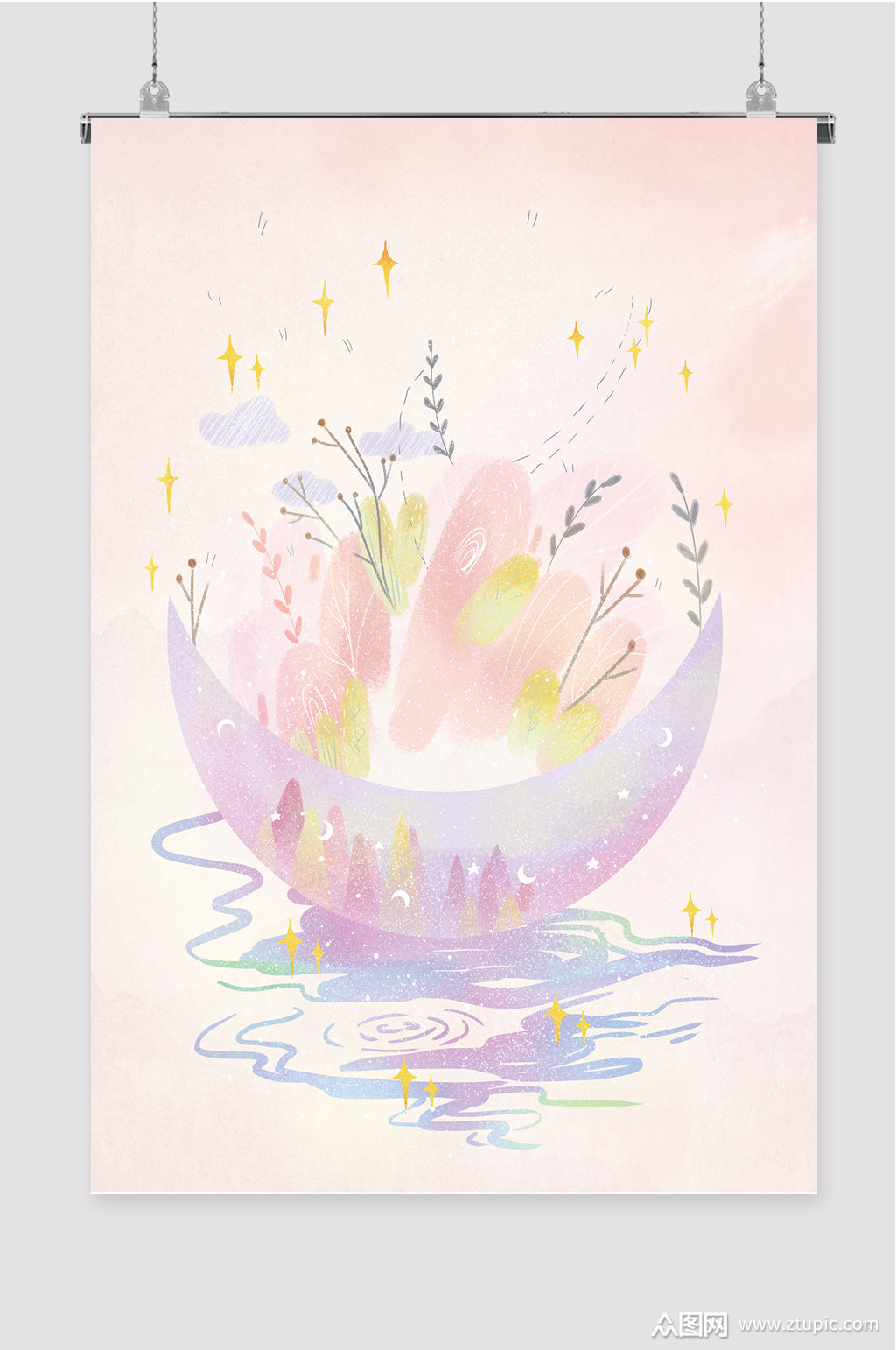 梦幻手绘卡通装饰画