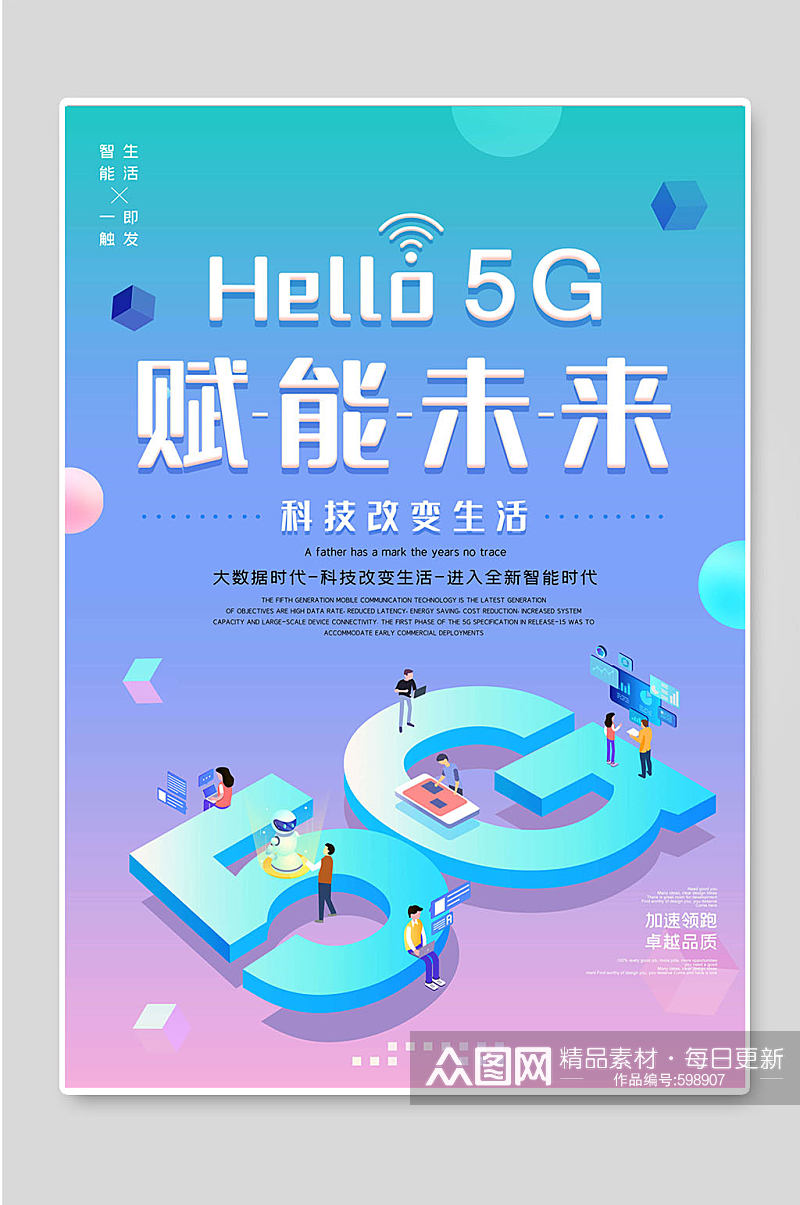 5G网络智能科技海报素材