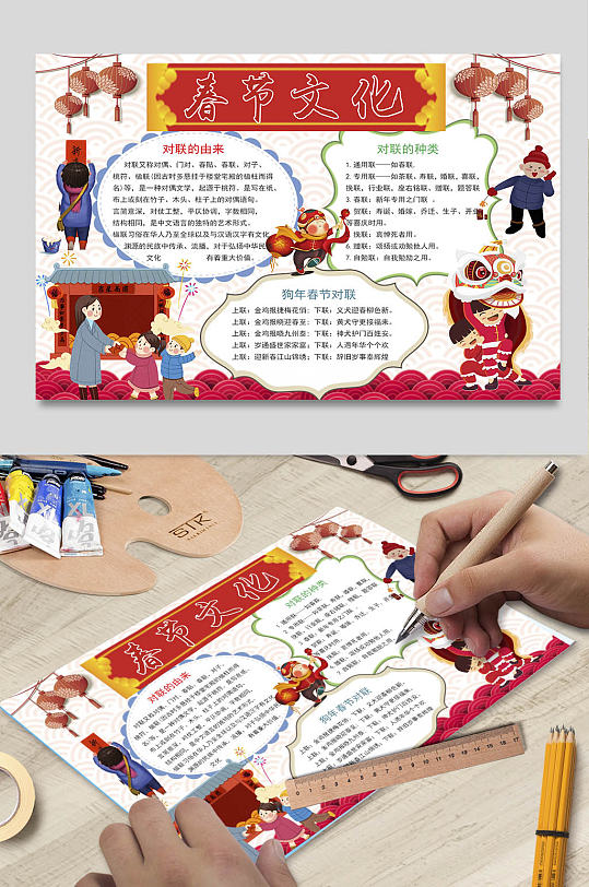 春节文化宣传设计小报