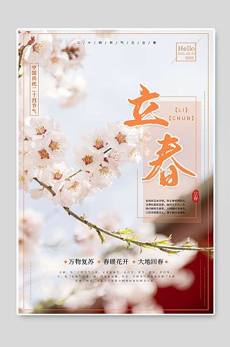 立春中国传统二十四节气海报设计