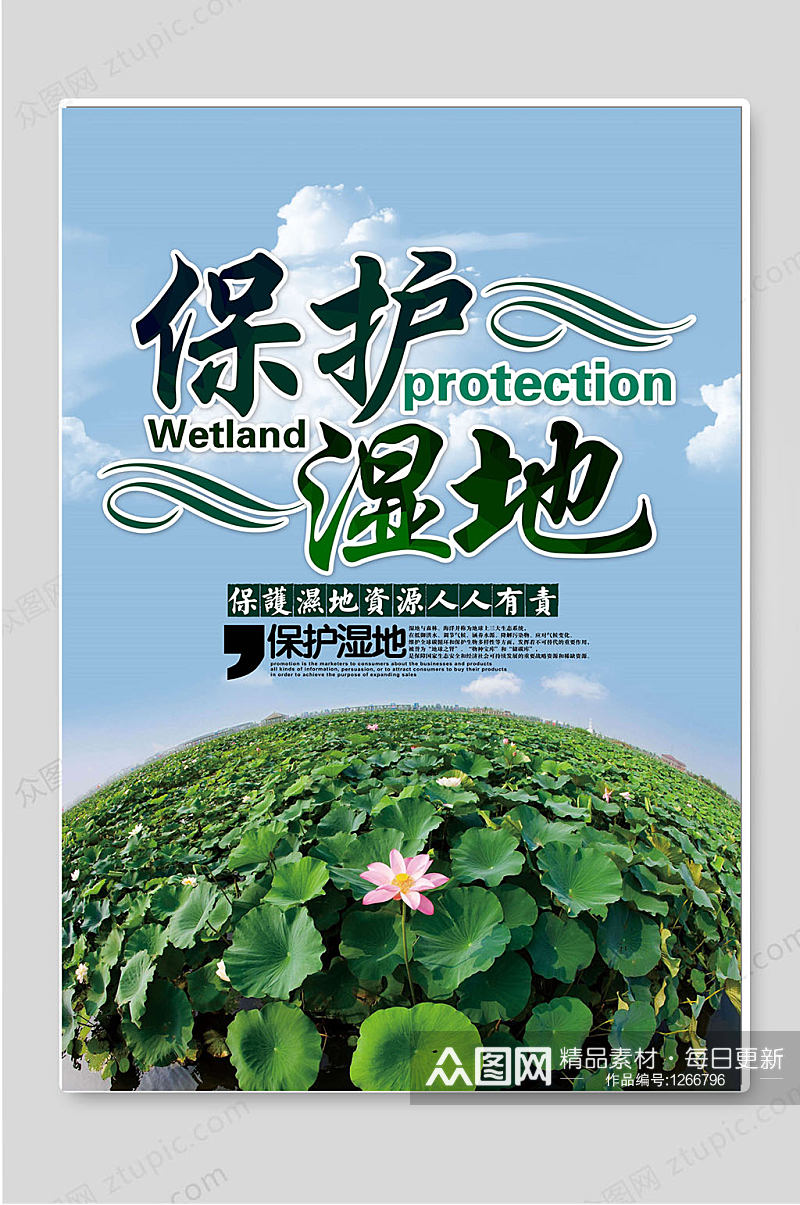 世界湿地日保护湿地资源公益海报宣传素材