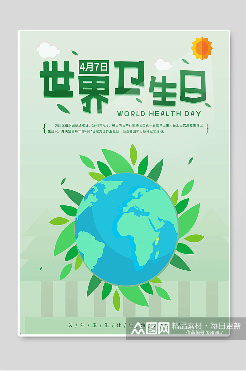世界卫生日创意海报素材素材