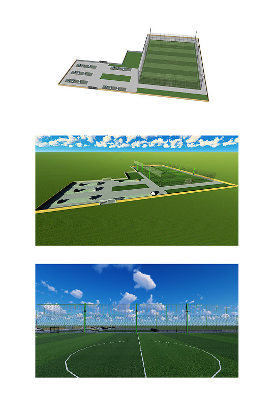 足球场模型及Lumion8效果图