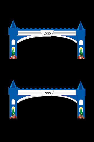 圣诞城堡简约拱门
