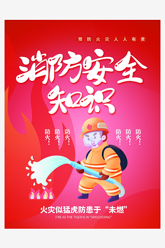 最新原创消防安全宣传海报