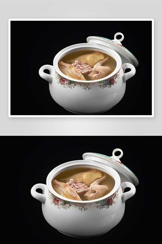 猴头菇炖鸡养生汤美食-众图网