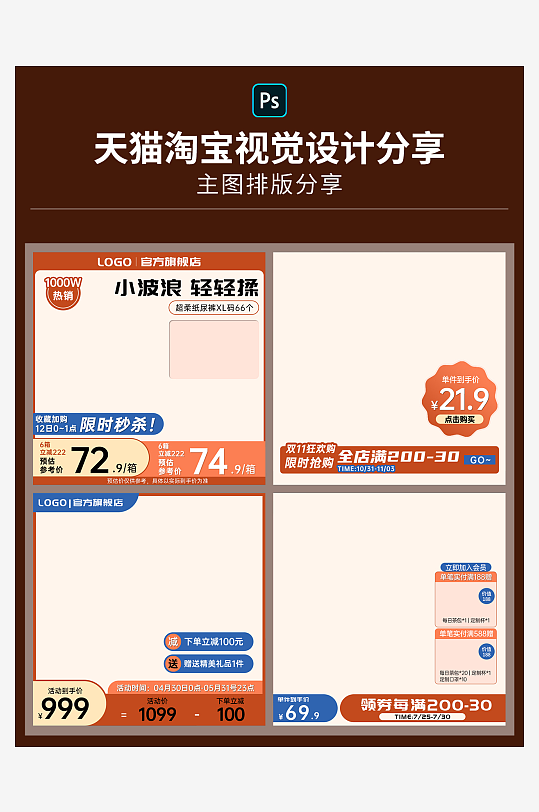 电商天猫淘宝产品主图直通车通用模板