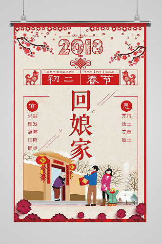 新年快乐初二海报