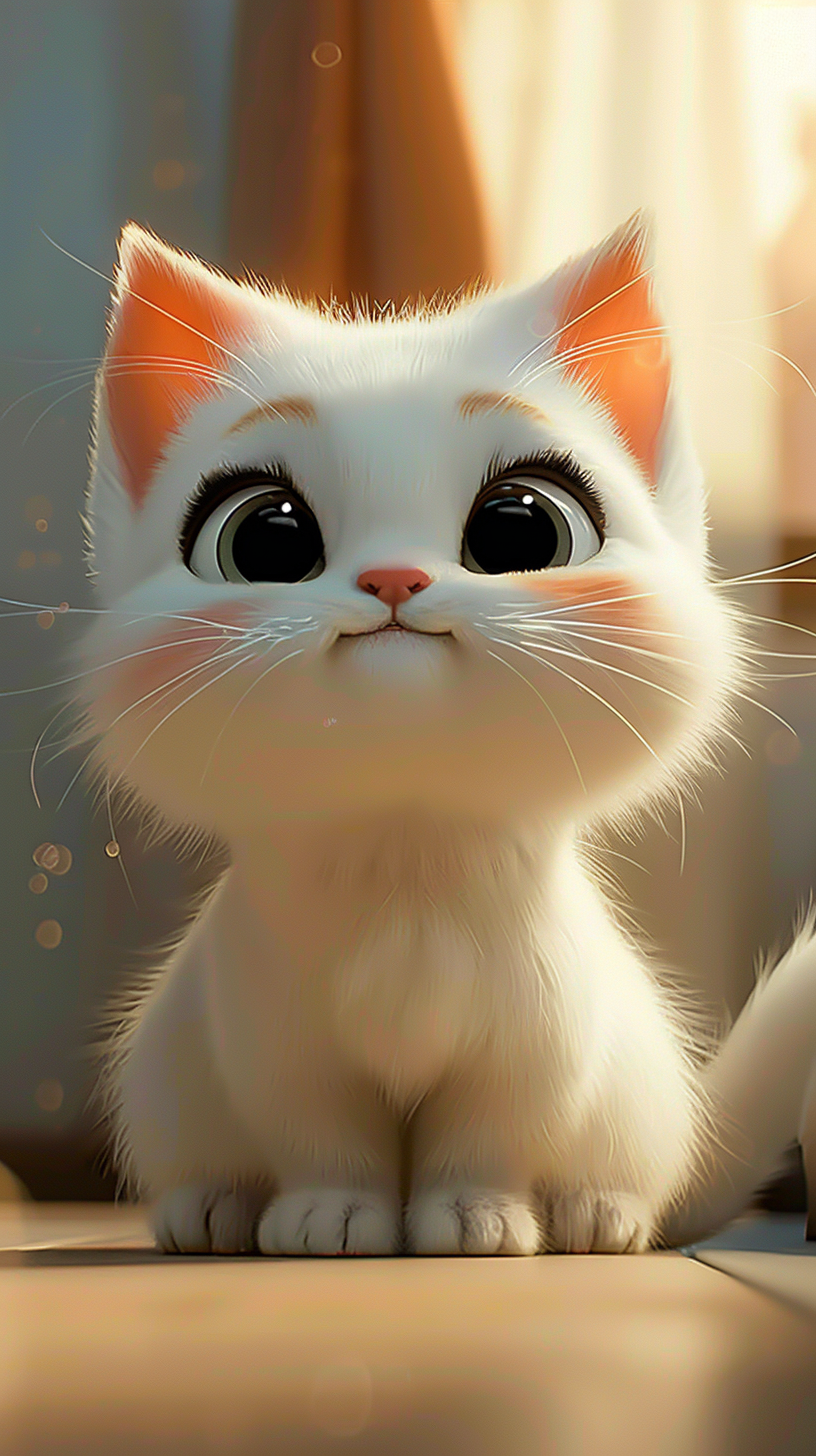 可爱的卡通猫咪背景素材